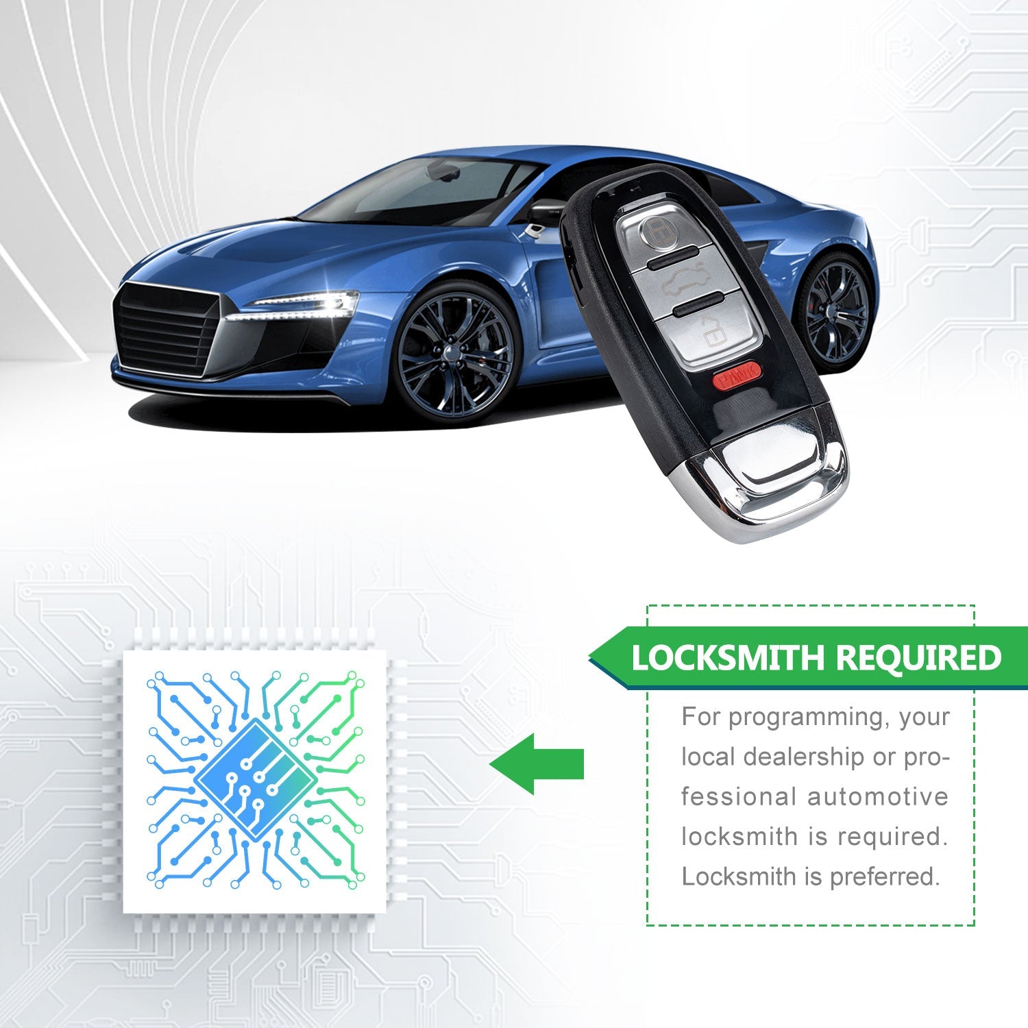 Lots of 5 Remote Car Key Fob Replacement for Audi IYZFBSB802 fits 2013 2014 2015 2016 A6 A7 A8 Without Comfort Access