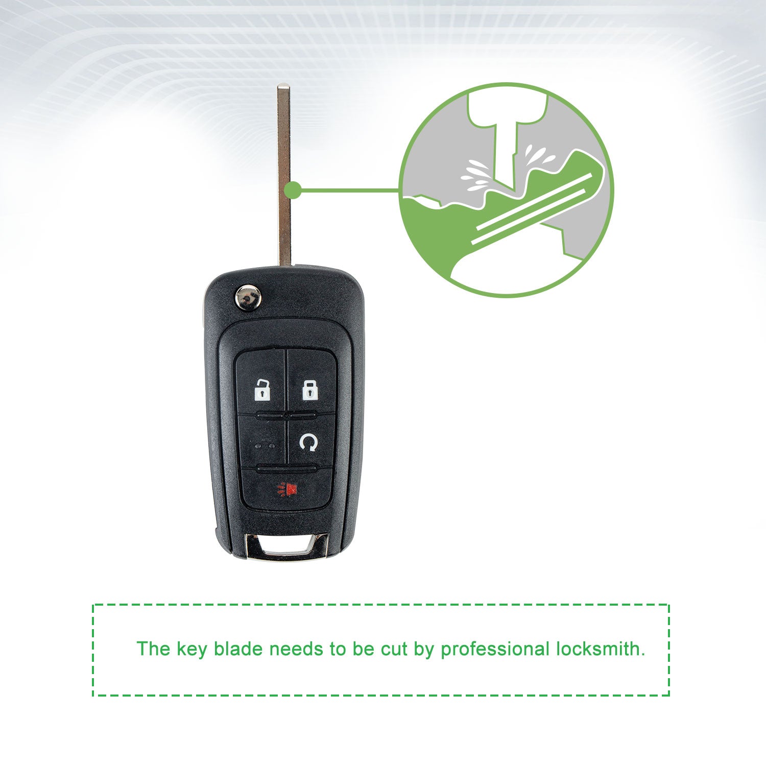 Lots of 5 Extra-Partss Remote Car Key Fob Replacement for Chevy OHT01060512 4-btn fits 2012 2013 2014 2015 2016 2017 Sonic
