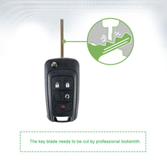 Lots of 5 Extra-Partss Remote Car Key Fob Replacement for Chevy OHT01060512 4-btn fits 2012 2013 2014 2015 2016 2017 Sonic