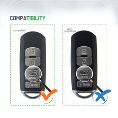 Lots of 10 Extra-Partss Remote Car Key Fob Replacement for WAZSKE13D01 fits 2017 2018 2019 Mazda CX-5 CX-9