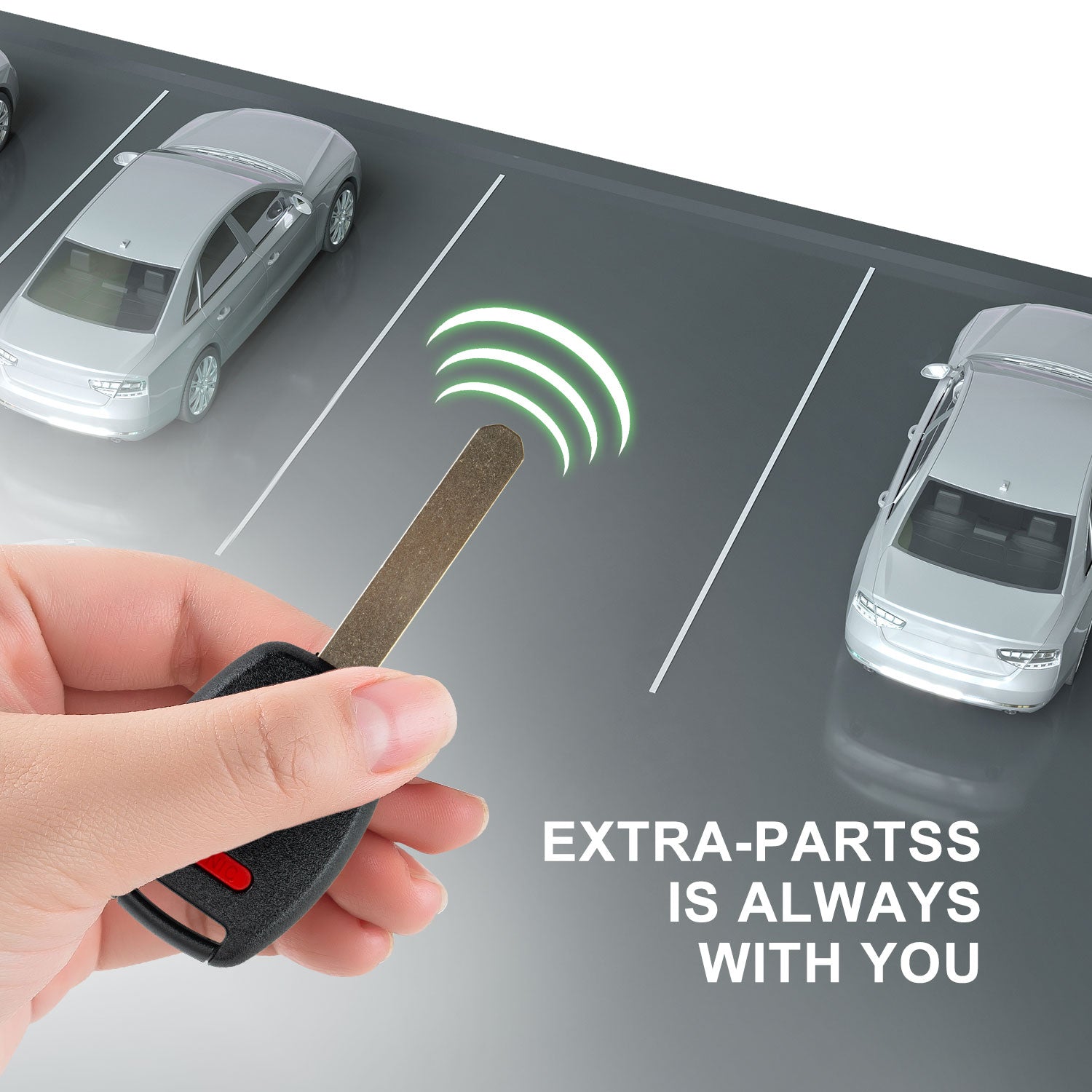 Extra-Partss Remote Car Key Fob Replacement for 2007 2008 2009 Honda Fit OUCG8D-380H-A