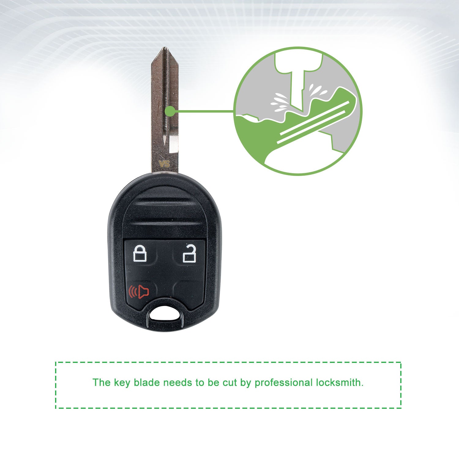 Car Key Fob Keyless Entry Remote fits Ford, Lincoln, Mercury, Mazda (CWTWB1U793 3-btn) - Guaranteed to Program