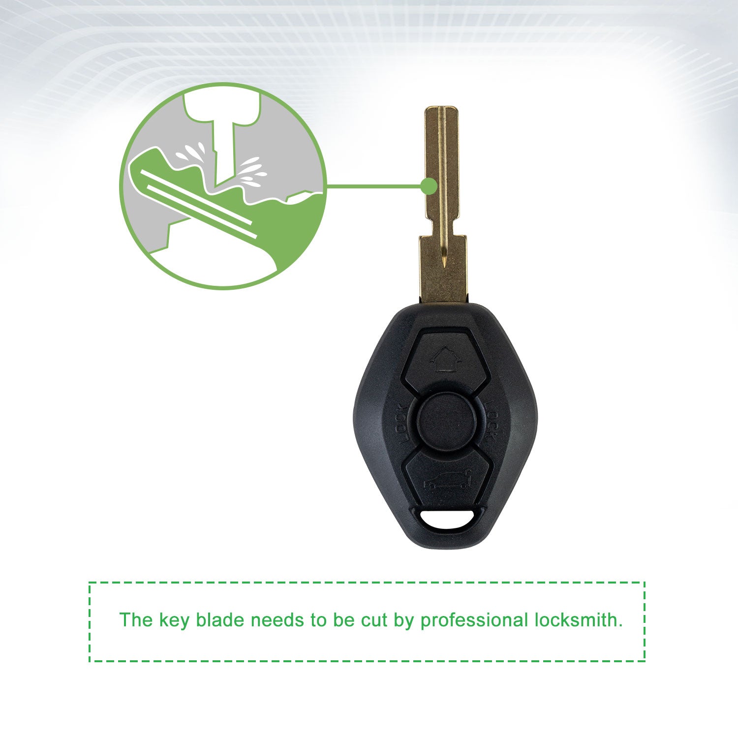 Extra-Partss Remote Car Key Fob Replacement for LX8 FZV fits 1997 1998 318i 1997 318is