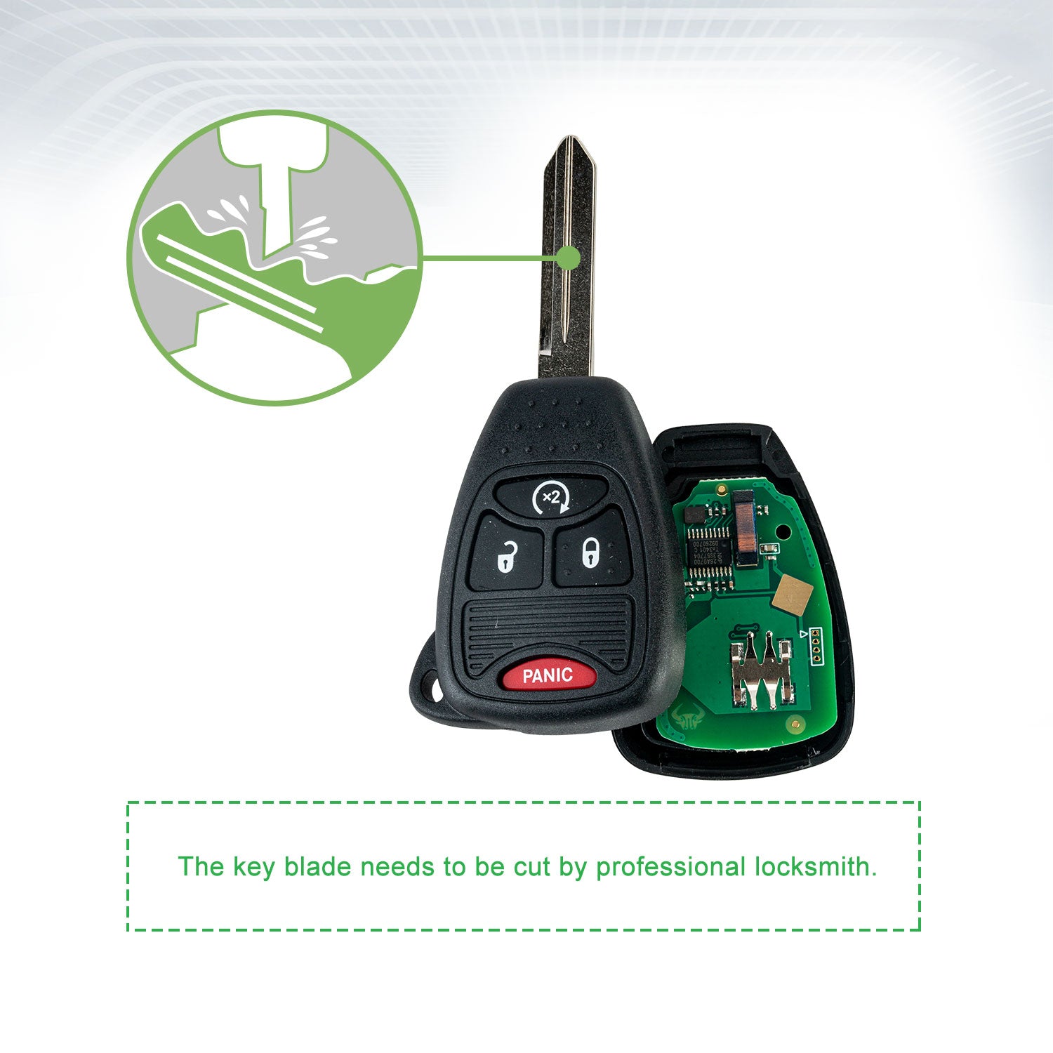 Lots of 10 Extra-Partss Keyless Remote Start Car Key Fob Replacement for Compass Patriot Wrangler 4 Button Remote OHT692427AA 04589621AA