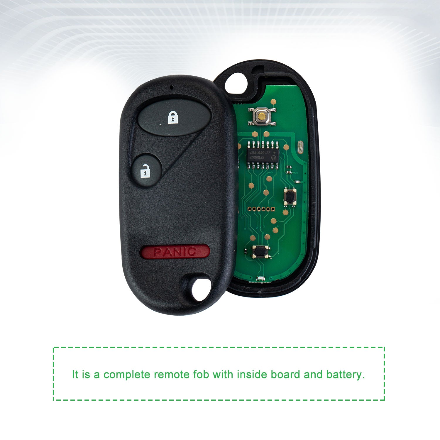 Car Key Fob Keyless Entry Remote fits Honda Civic EX LX DX 2001 2002 2003 2004 2005 / Honda Pilot 2003 2004 2005 2006 2007 (NHVWB1U521, NHVWB1U523) with Instructions