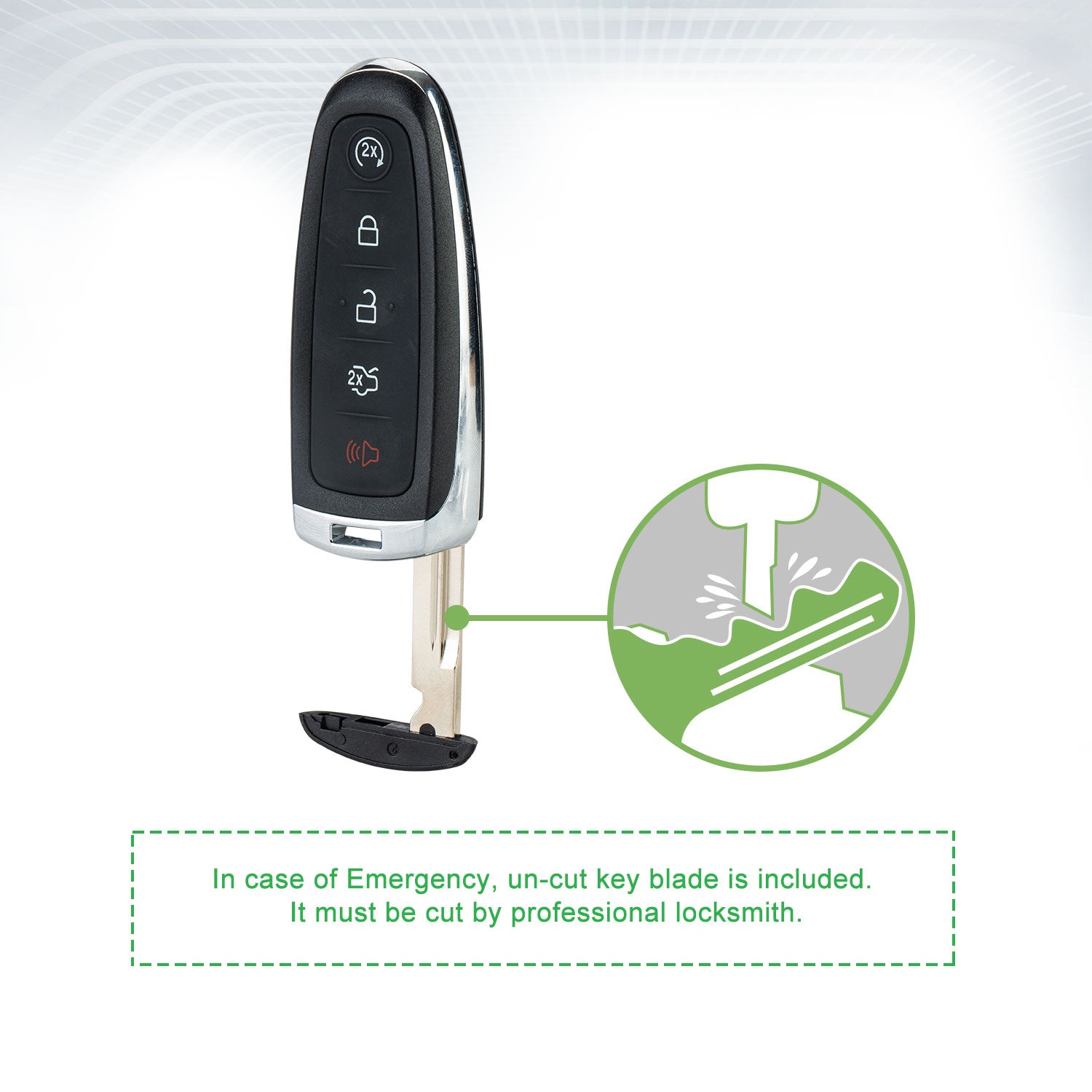 Extra-Partss Smart Remote Car Key Fob Replacement for Ford M3N5WY8609 fits 2013 2014 2015 2016 2017 2018 Edge Escape Expedition 5 Button