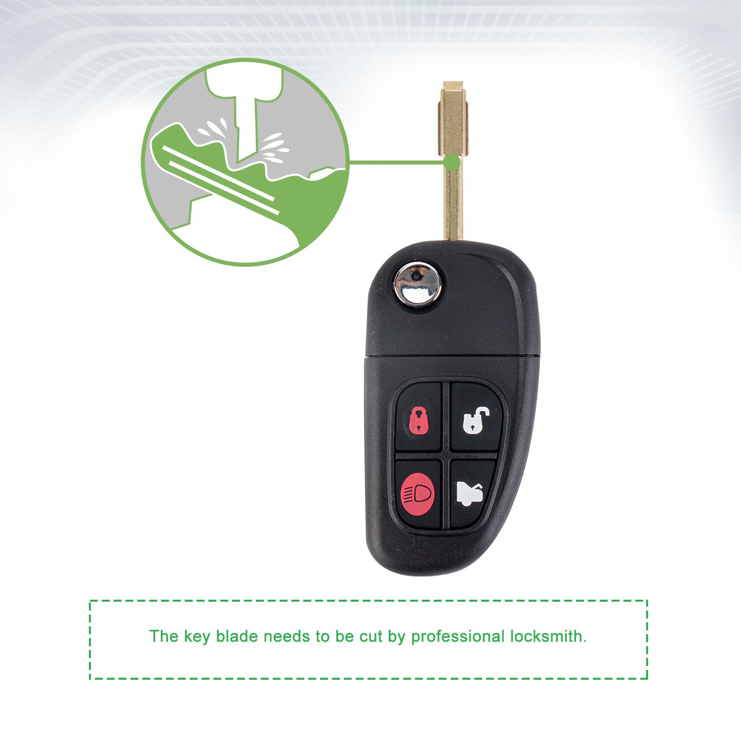 Lots of 5 Extra-Partss Remote Car Key Fob Replacement for Jaguar NHVWB1U241 CWTWB1U243 fits 2002 2003 2004 2005 2006 2007 2008 X-Type S-Type