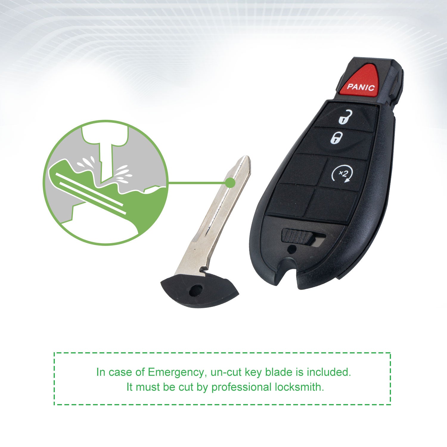 Lots of 10 Extra-Partss Keyless Remote Car Key Fob Replacement for Dodge IYZ-C01C or M3N5WY783X fits 2009 2010 2011 2012 Ram 1500 2500 3500 4 Button