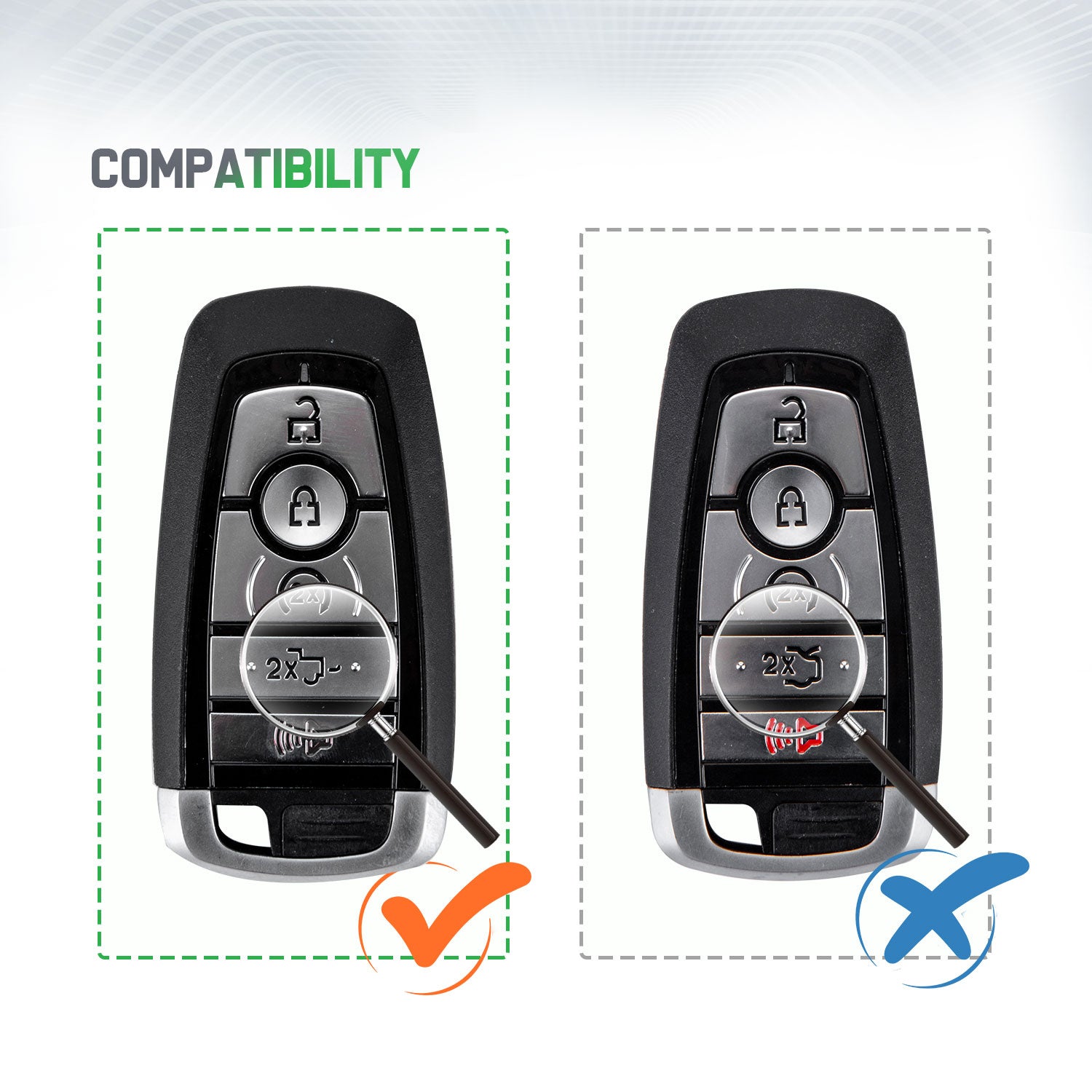 Lots of 10 Smart Car Key Fob Replacement for Ford F150 F250 F350 F450 F550 fits 2018 2019 2020 Proximity 5 Button Remote M3N-A2C93142600 164-R8166