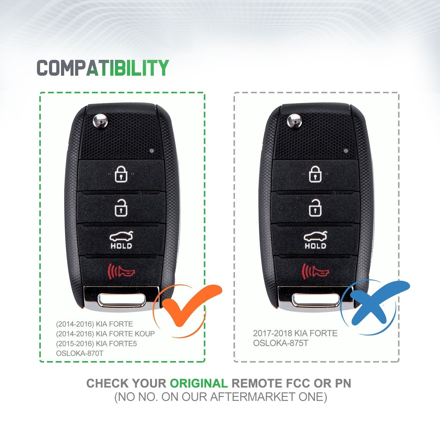 Lots of 10 Remote Car Key Fob Replacement for Kia OSLOKA-870T fits 2014 2015 2016 Forte Koup