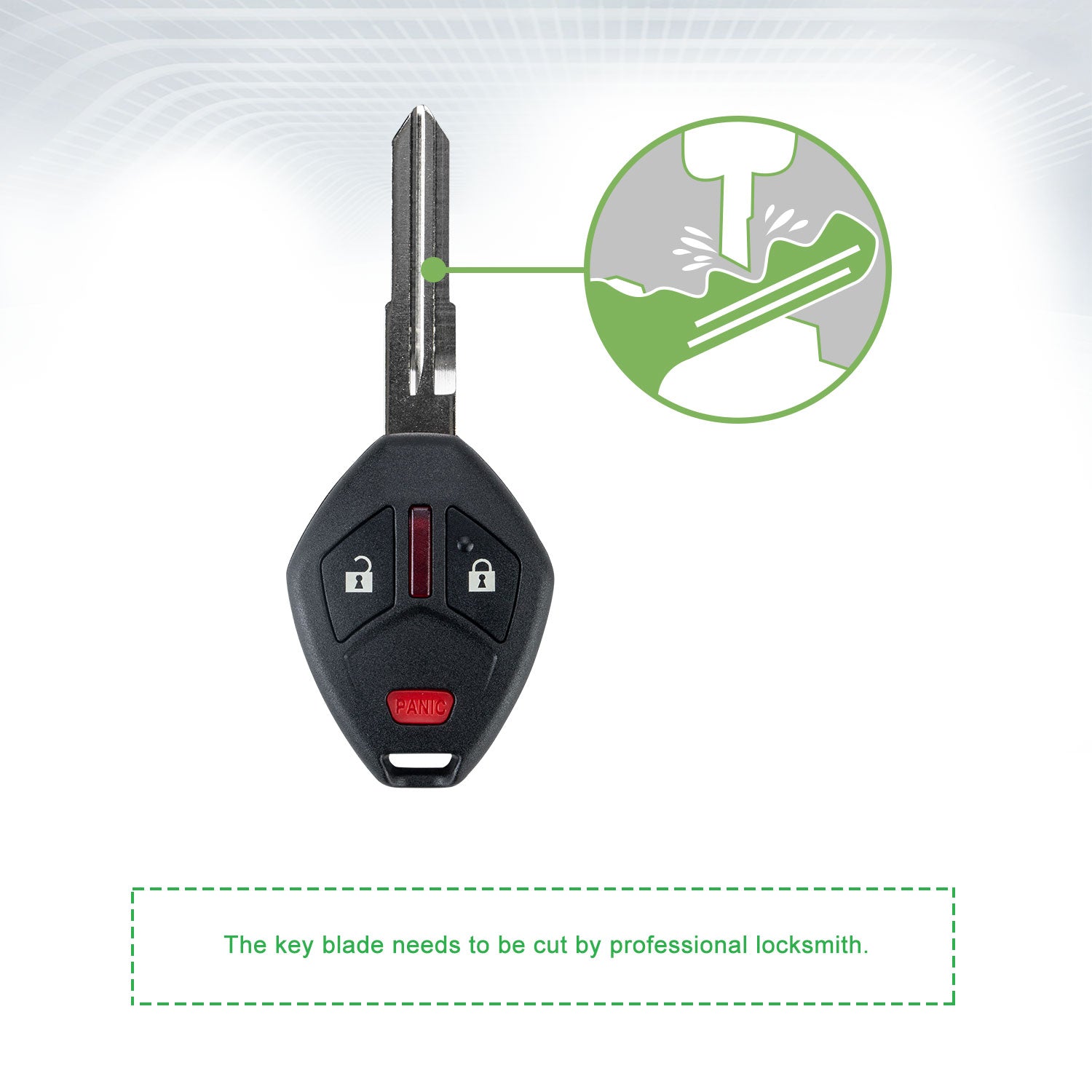 Extra-Partss Car Remote Fob Replacement for Mitsubishi OUCG8D-625M-A 6370A148 fits 2007 2008 2009 2010 2011 2012 2013 2014 2015 2016 Outlander
