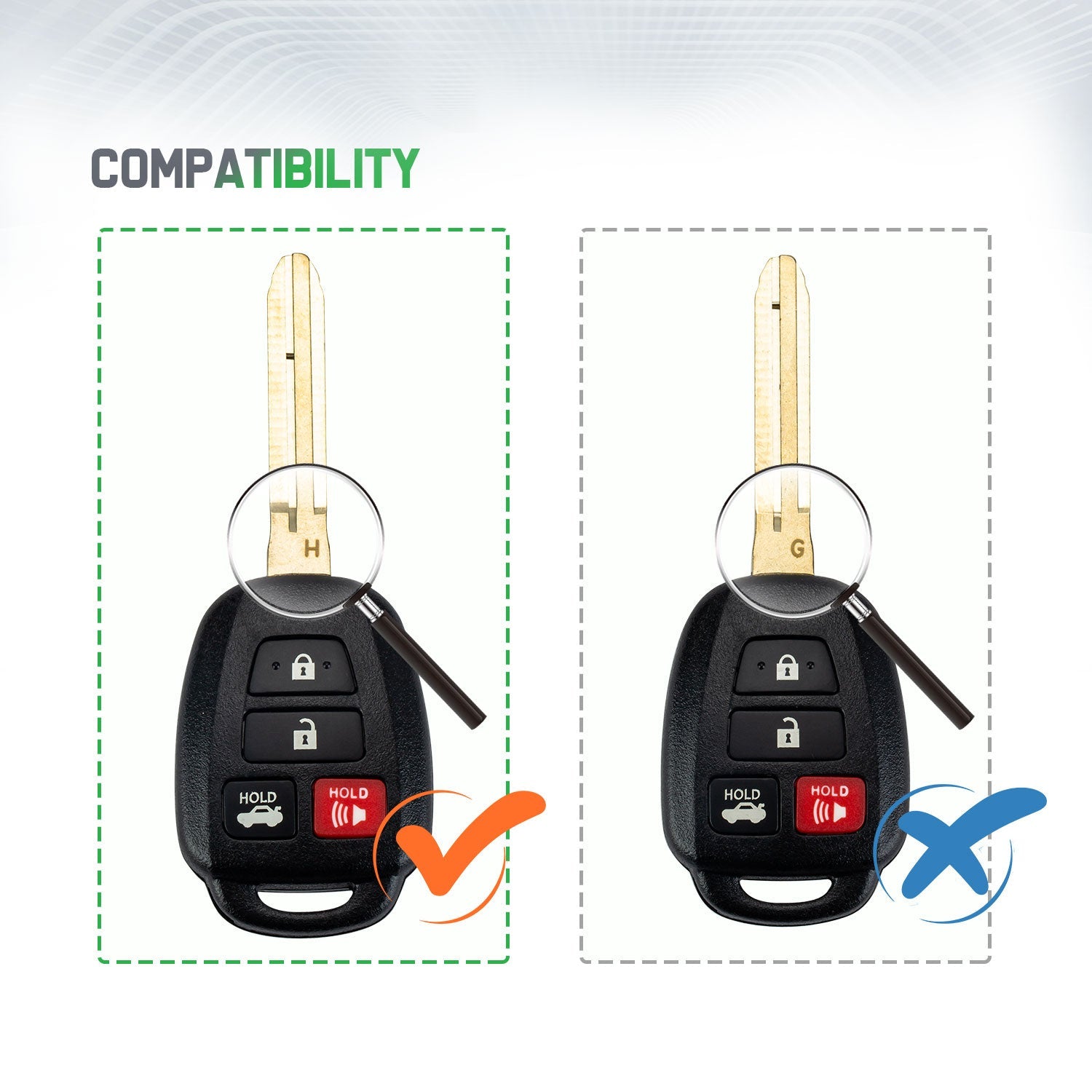 Lots of 5 Remote Car Key Fob Replacement for 2014 2015 2016 2017 Toyota Corolla HYQ12BEL H Chip