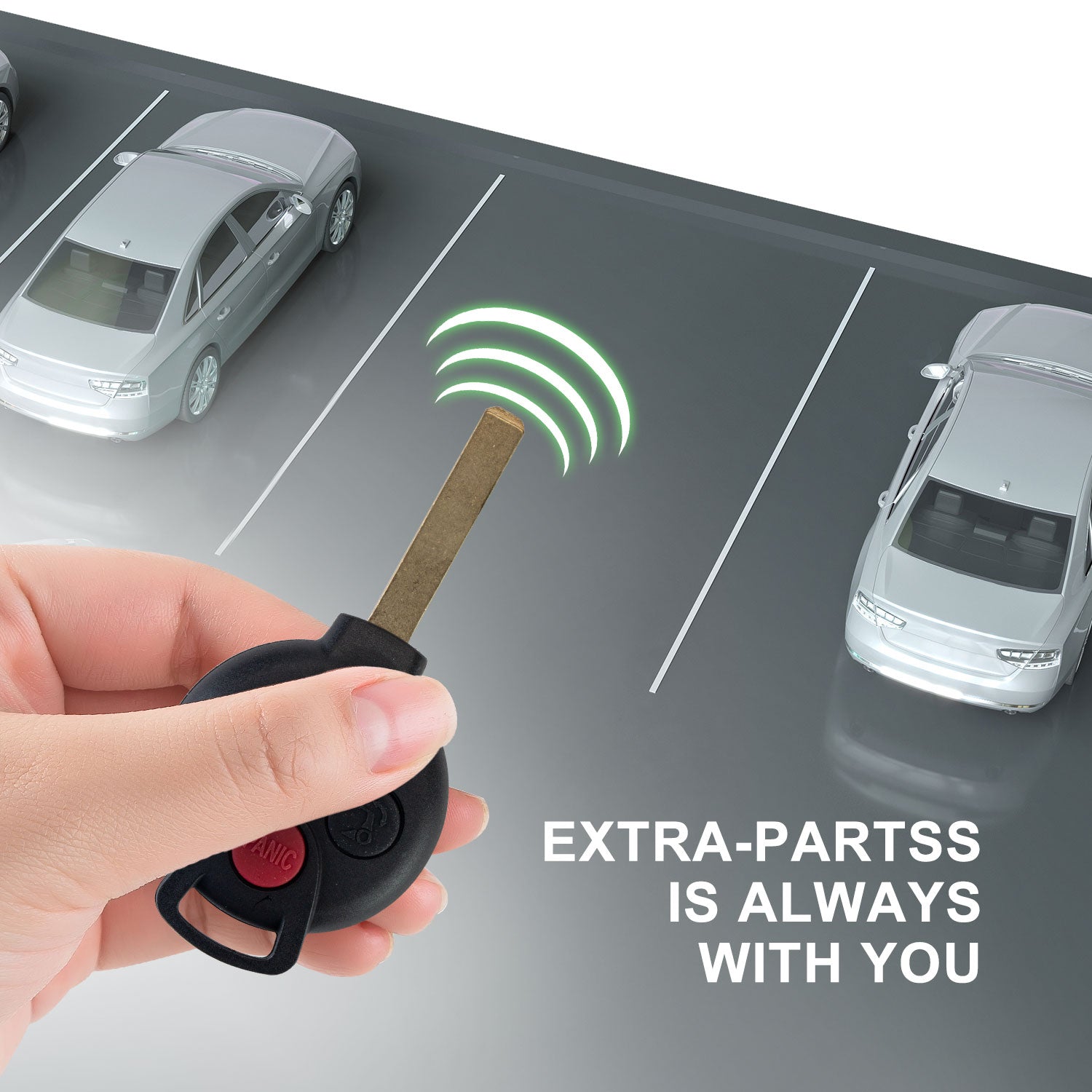 Lots of 10 Extra-Partss Remote Car Key Fob Replacement for Mercedes KR55WK45144 PCF7941 fits 2008 2009 2010 2011 2012 2013 2014 2015 Fortwo