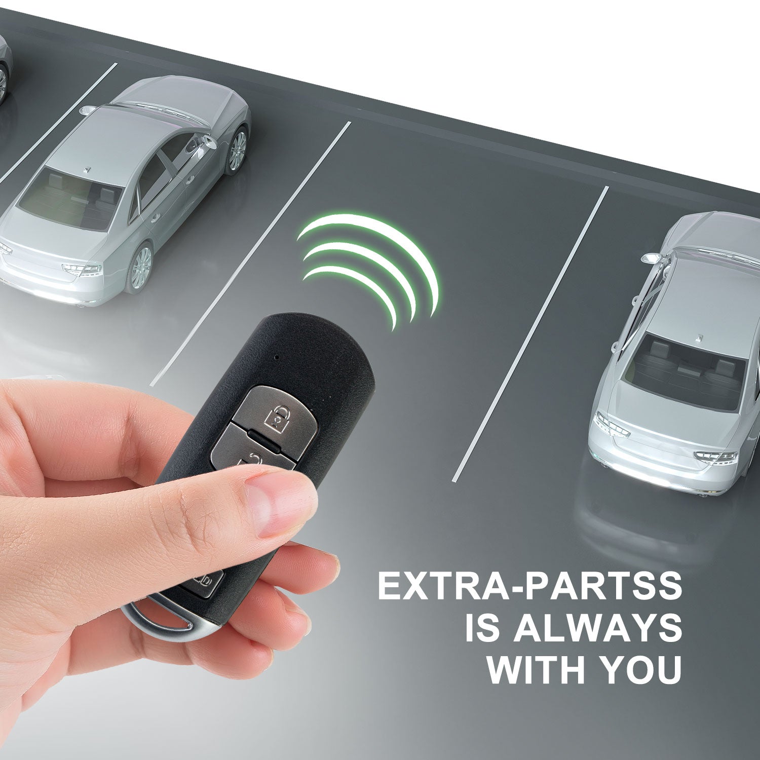 Lots of 5 Extra-Partss Remote Car Key Fob Replacement for Mazda WAZSKE13D01 fits 2017 2018 CX-3 2013 2014 2015 2016 CX-5