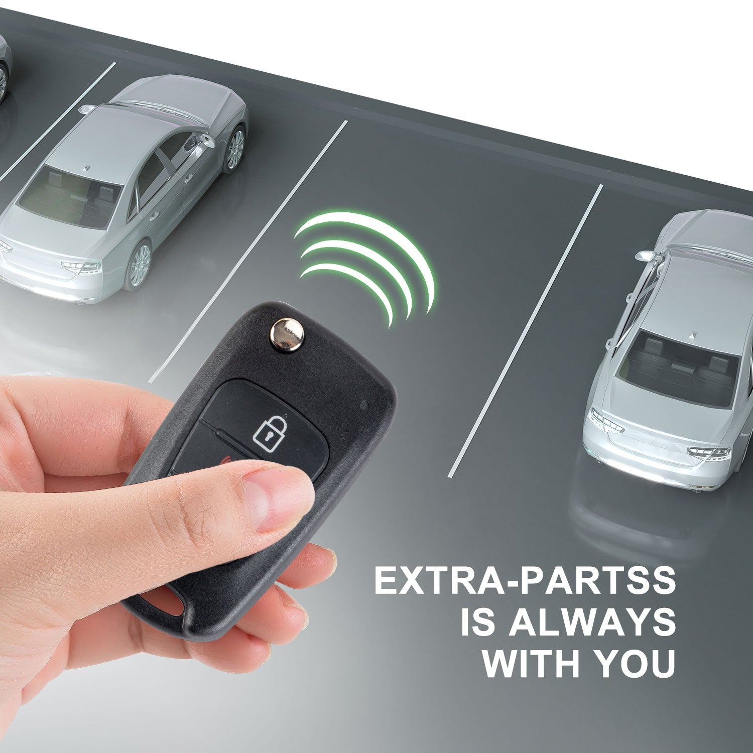Extra-Partss Remote Car Key Fob Replacement for Kia NYOSEKSAM11ATX TQ8-RKE-3F02 fits 2010 2011 2012 2013 Soul