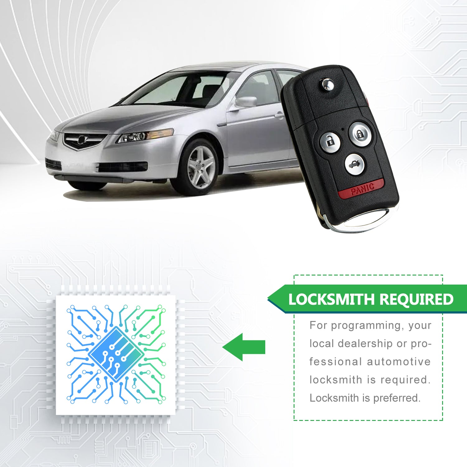 Lots of 10 Remote Car Key Fob Replacement for OUCG8D-439H-A fits 2007 2008 Acura TL 46 Chip