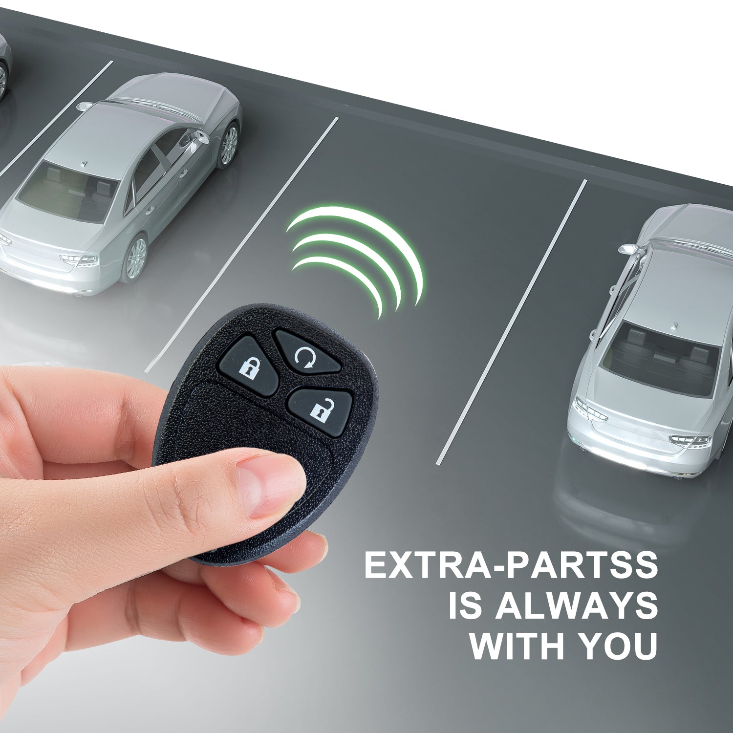 Extra-Partss Car Remote Fob Replacement for OUC60270 15913421 fits 2007 2008 2009 2010 2011 2012 2013 Chevy Silverado 4 Button