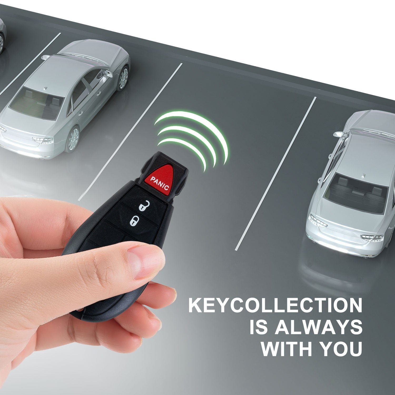 Lots of 5 Keyless2Go Keyless Remote Car Key Fob Replacement for Dodge IYZ-C01C or M3N5WY783X fits 2009 2010 2011 2012 Ram 1500 2500 3500 4 Button