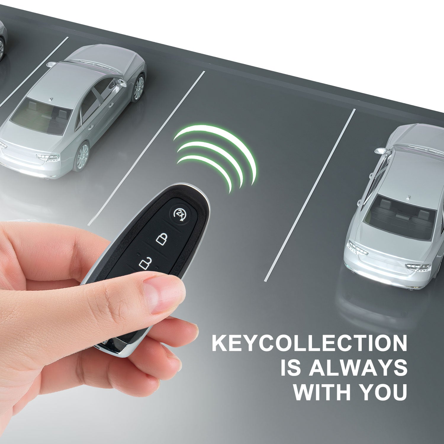 KeyCollection Smart Car Key Fob Replacement for Ford M3N5WY8609 fits 2013 2014 2015 2016 Escape Titanium 5 Button W/ High Security Blade