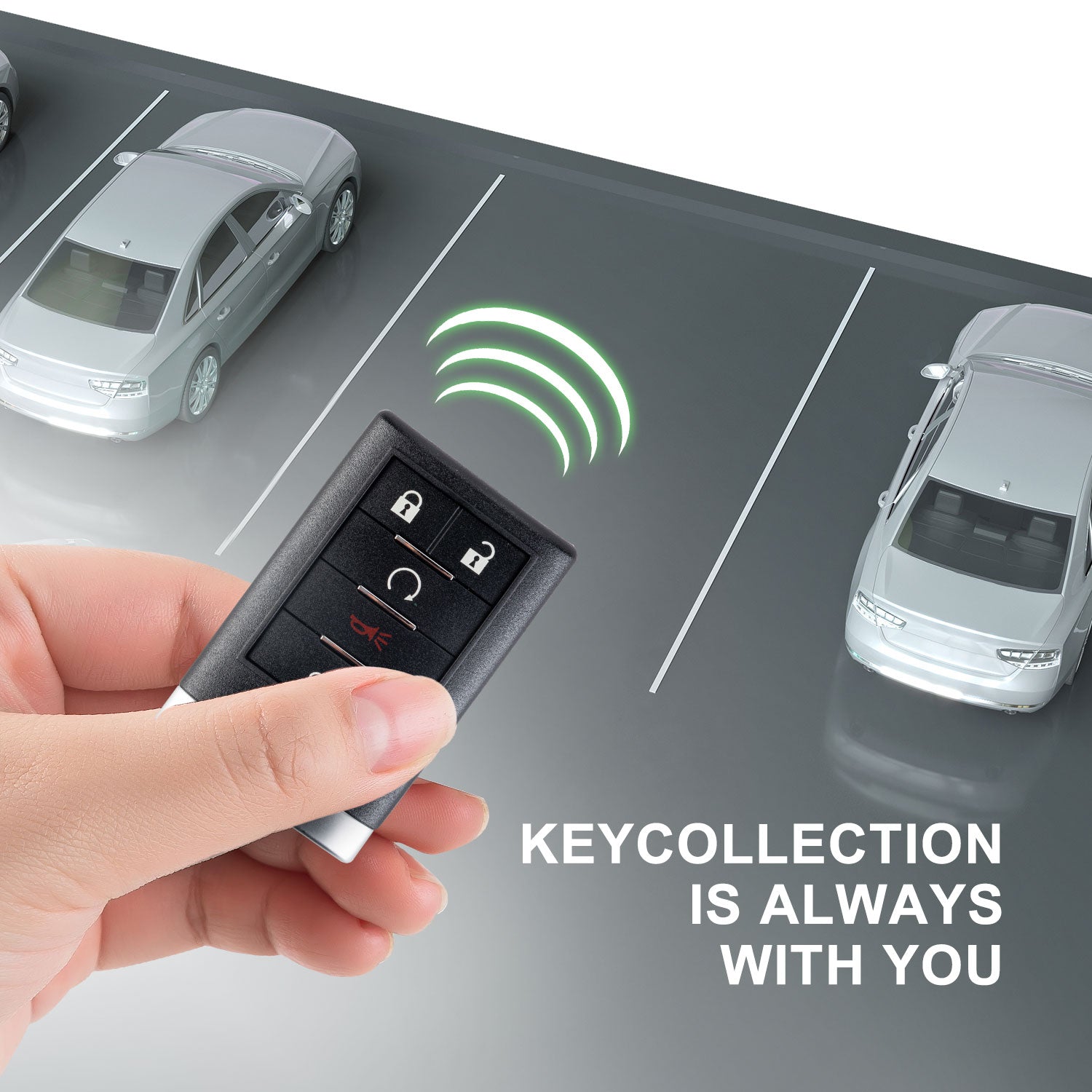 Lots of 10 Keyless2Go Remote Car Key Fob Replacement for Cadillac OUC6000066 OUC60270 OUC60221 fits 2008 2009 CTS SRX STS DTS