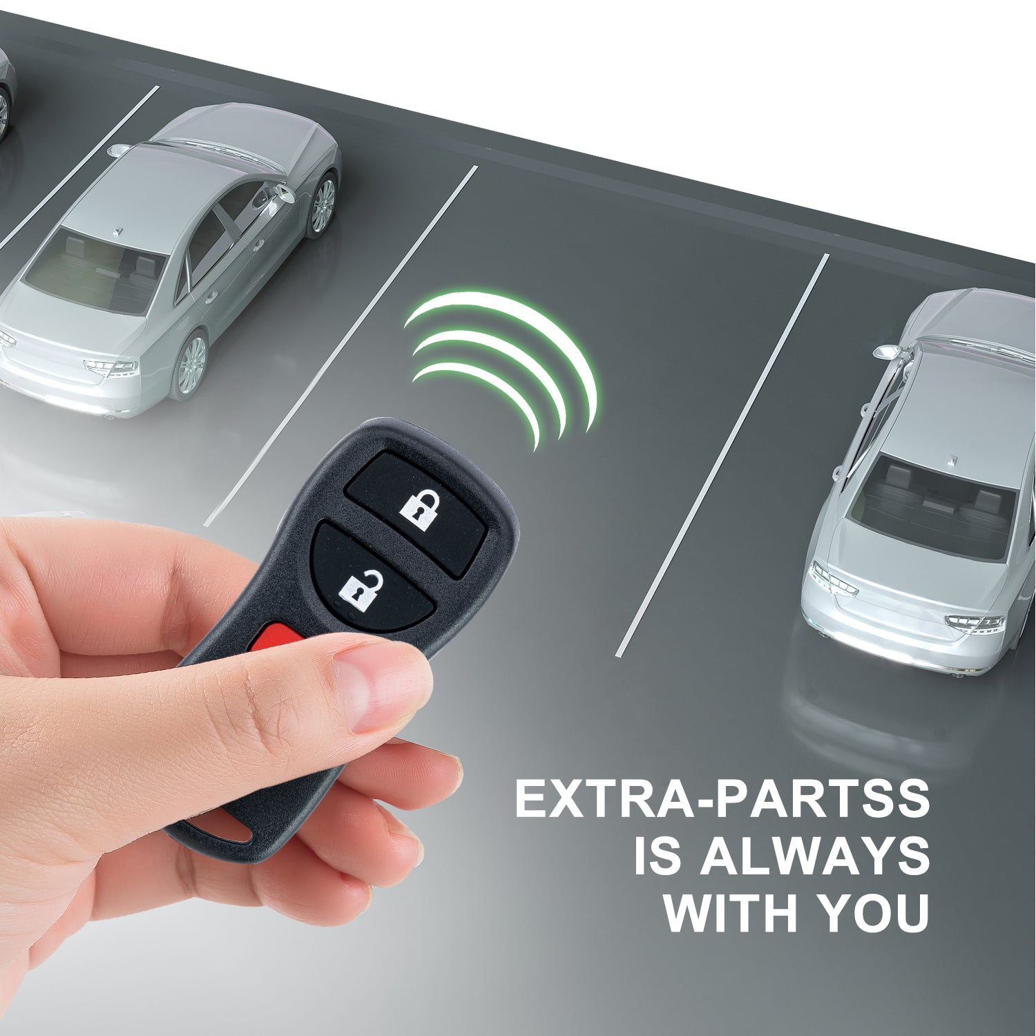 Key Fob Keyless Entry Remote fits Nissan Frontier Armada Murano Pathfinder Quest Sentra Titan Versa Xterra/Infiniti QX4 FX35 FX45 (KBRASTU15)