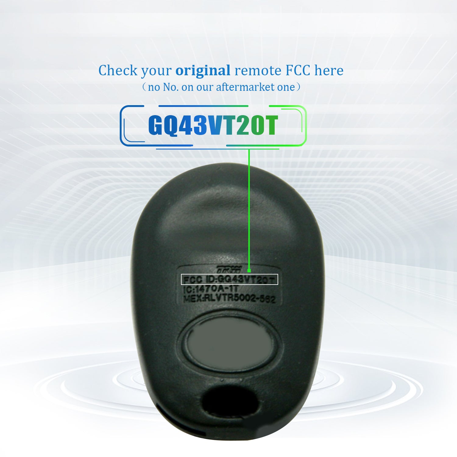 Key Fob Keyless Entry Remote fits Toyota Tacoma Tundra Sienna Sequoia Highlander (GQ43VT20T 3-Btn)