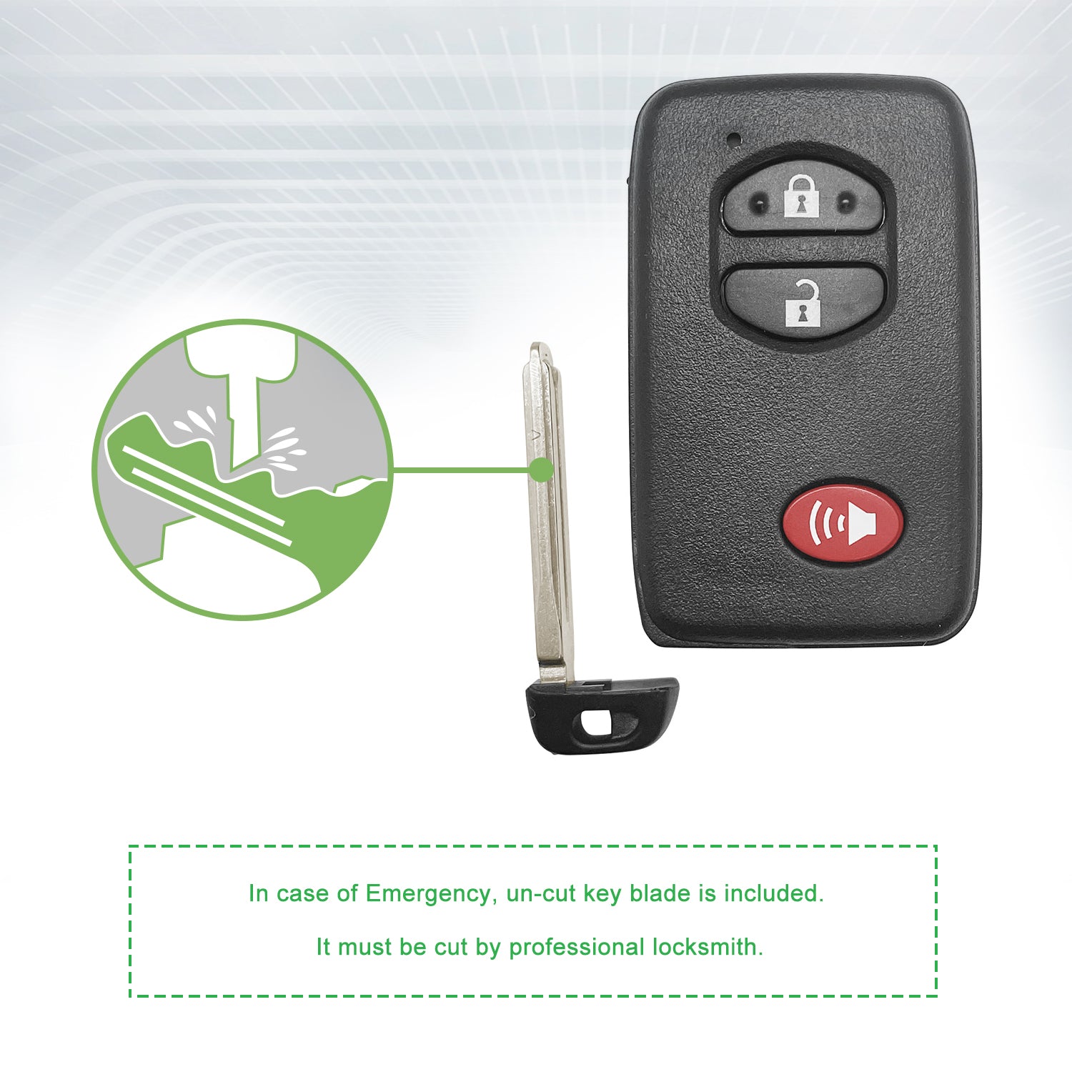 Extra-Partss Smart Car Key Fob Replacement for Toyota 4Runner Prius C V Venza 3 Button Proximity Remote HYQ14ACX 271451-5290 Board