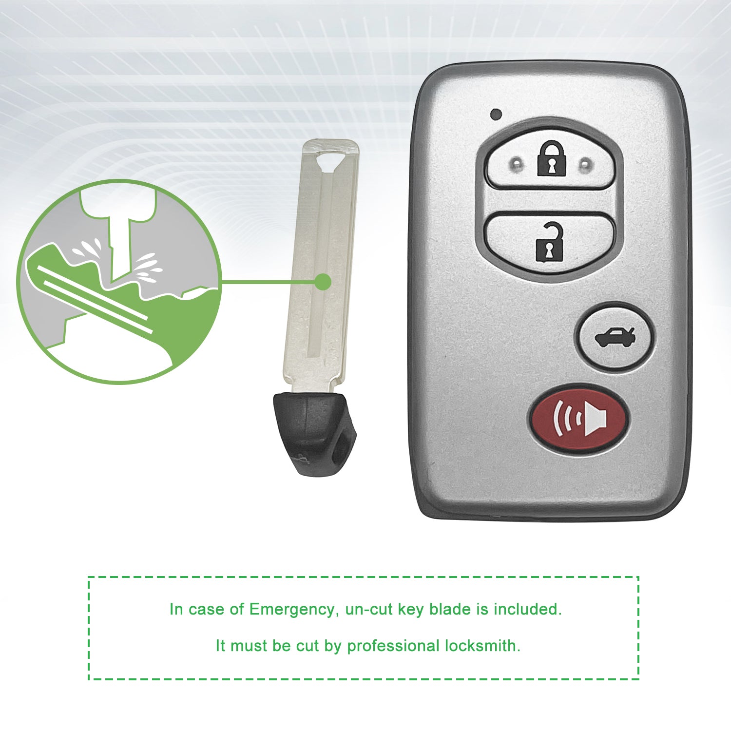 Extra-Partss Smart Car Key Fob Replacement for Toyota Camry Corolla Avalon Smart Remote HYQ14AAB 0140