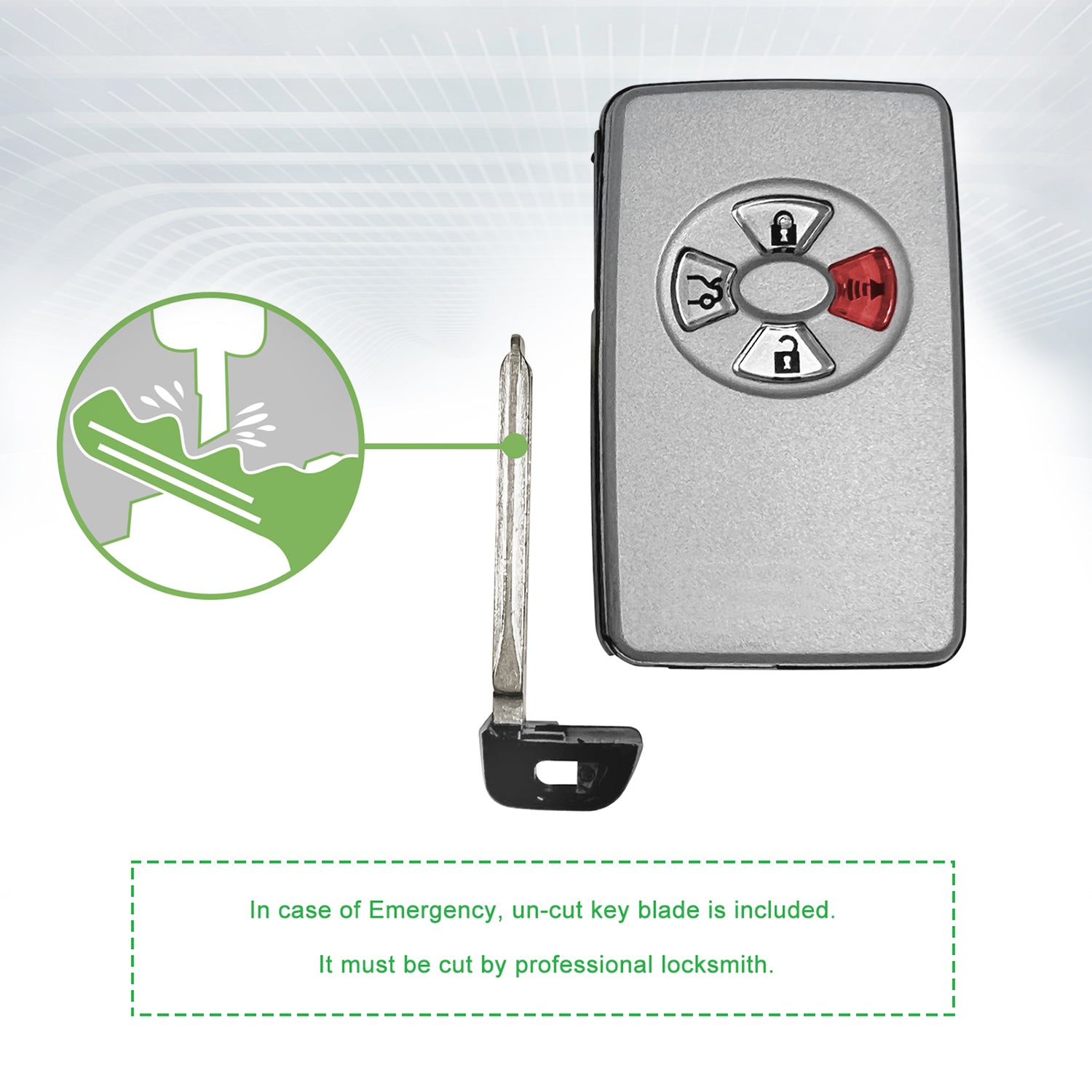 Extra-Partss Smart Car Key Fob Replacement for Toyota Avalon fits 2005 2006 Proximity 4 Button Remote HYQ14AAF 271451-0111 Board
